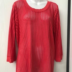 “Multiples”Knit top or coverup.Large